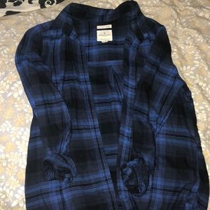 AE FLANNEL BOYFRIEND FIT 💙🖤ADORABLE🙌🏼 MEDIUM
